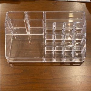 Clear acrylic makeup organizer